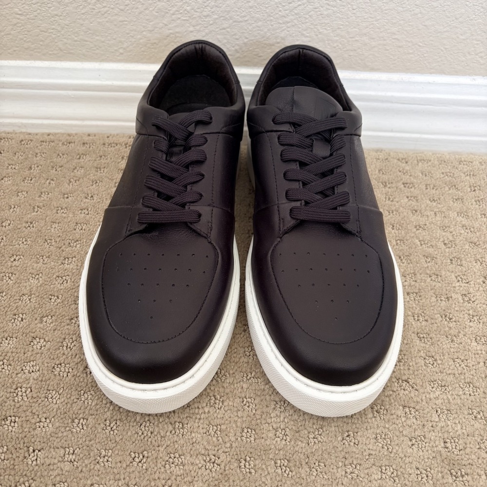 Bruno Magli Cesare Lifestyle Sneakers Shoes Men US 11.5M Black Leather NWOB $350